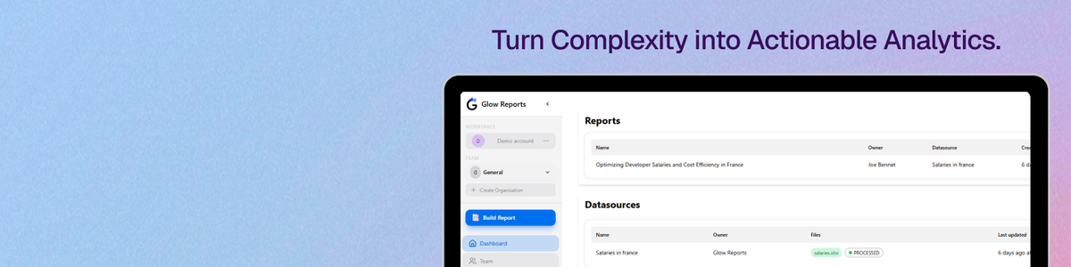 Glow Reports: Transforming Data Analysis with AI-Powered Professional Reports